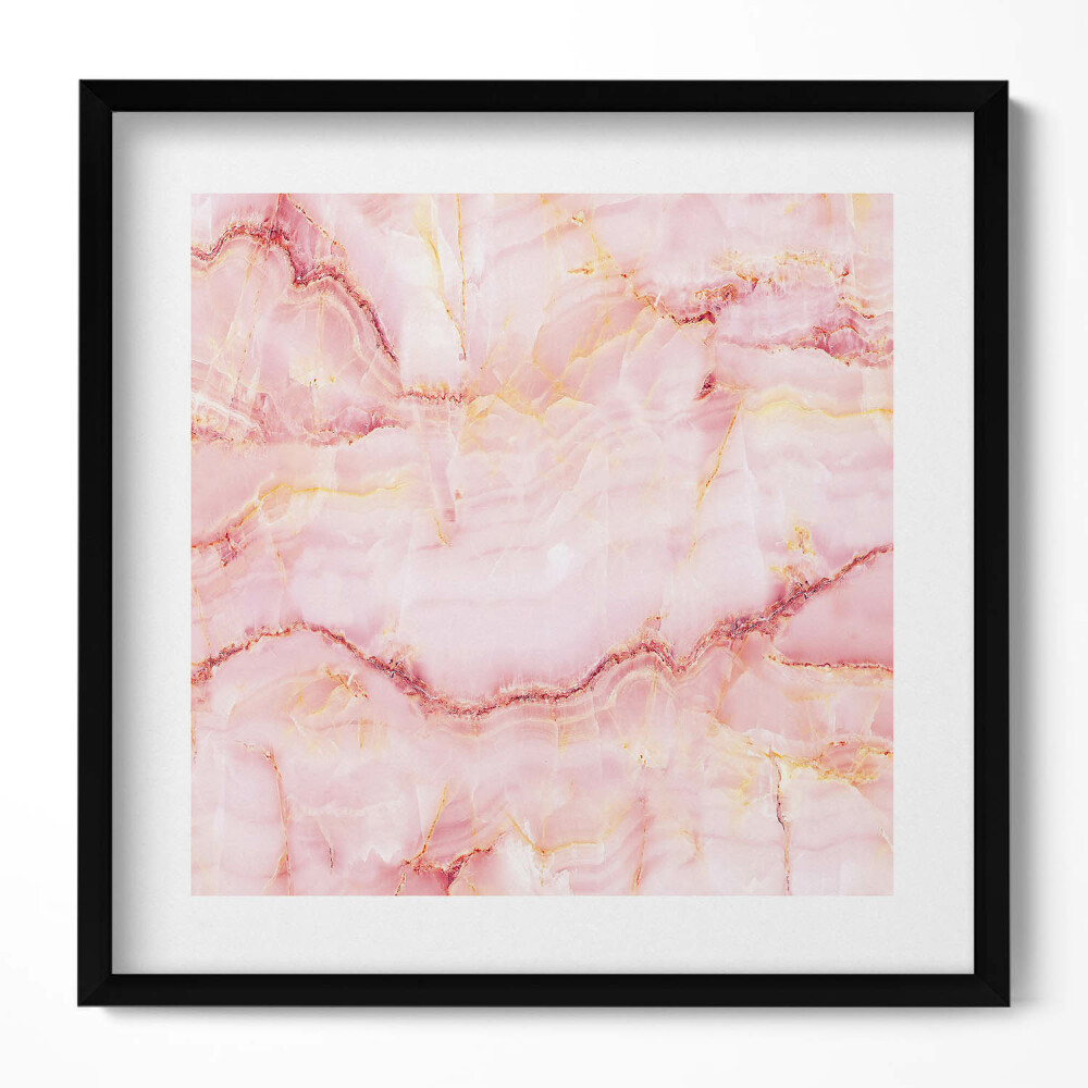 Tablou rama unic Textură de marmură roz