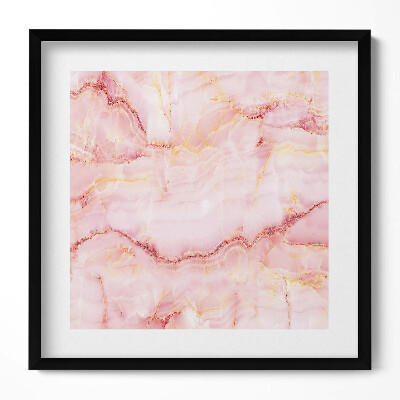 Tablou rama unic Textură de marmură roz