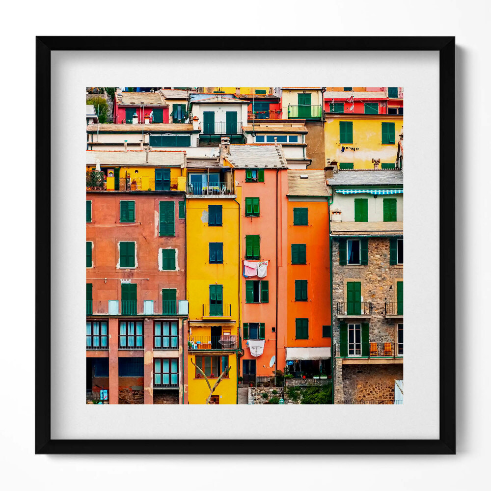 Tablou living cu rama unic Arhitectura clădirilor colorate