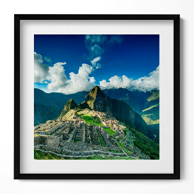 Tablou living cu rama unic Vedere a orașului Machu Picchu