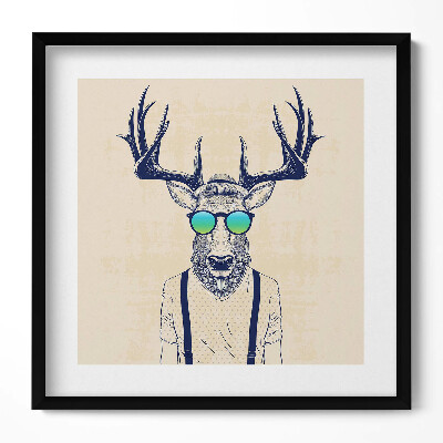 Tablou living cu rama unic Cerb abstract cu trăsături umane