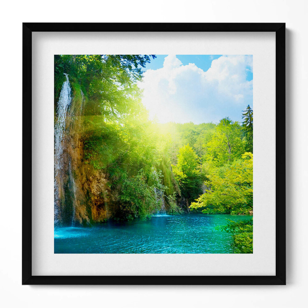 Tablou living cu rama unic Peisajul Lagunei Albastre