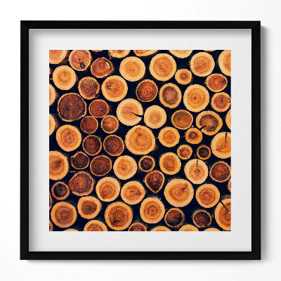 Tablou living cu rama unic Lemn, cioturi de copaci