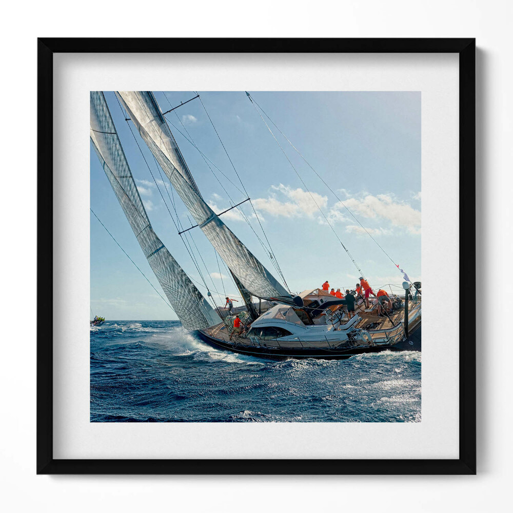 Tablou living cu rama unic Regate de iahturi cu pânze