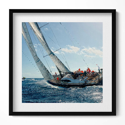 Tablou living cu rama unic Regate de iahturi cu pânze