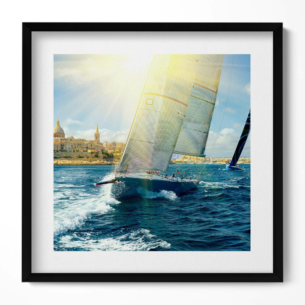 Tablou living cu rama unic Iahturi cu pânze