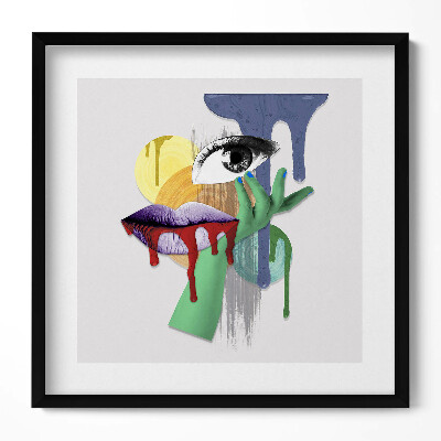 Tablou living cu rama unic Colaj suprarealist