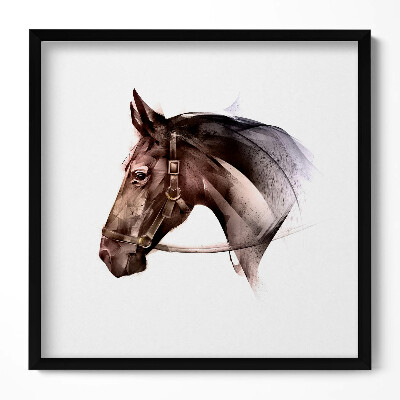 Tablou living cu rama unic Profil de cal pictat