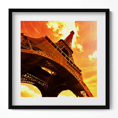 Tablou living cu rama unic Atracția Turnului Eiffel din Paris