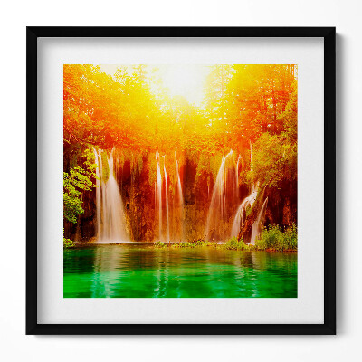 Tablou rama unic Vedere pitorească a cascadei