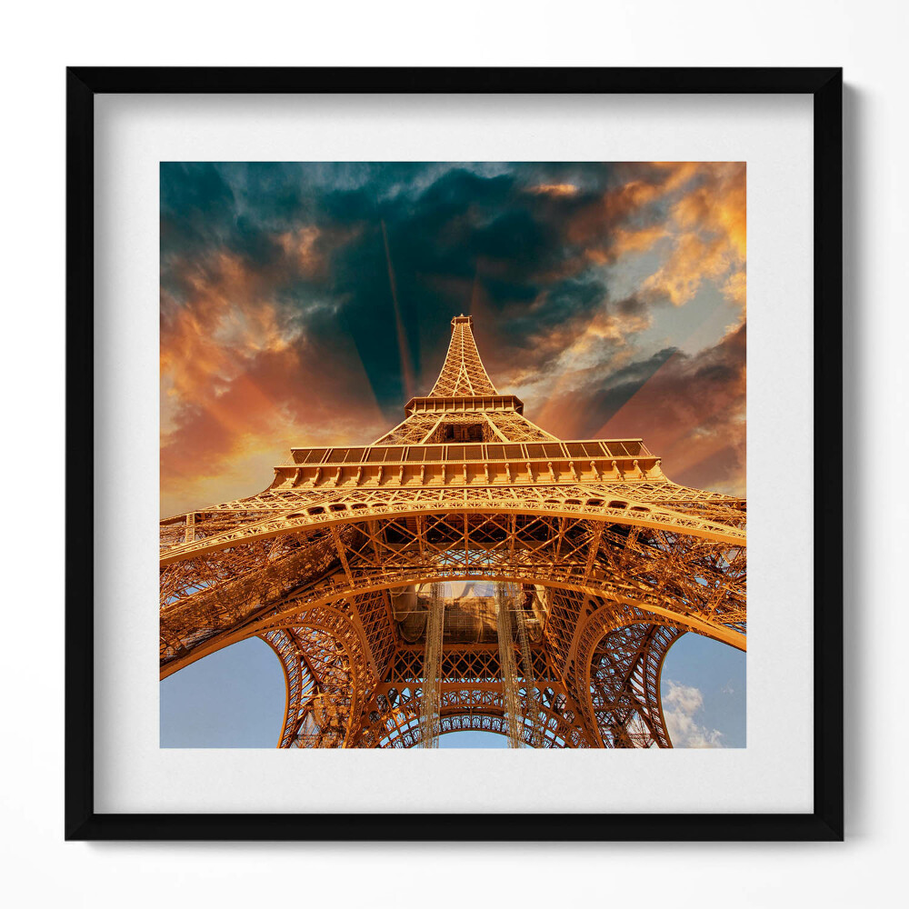 Tablou rama unic Turnul Eiffel în lumina soarelui