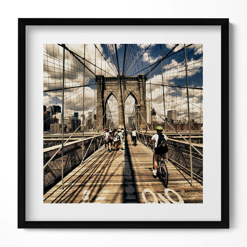 Tablou rama unic Vedere a podului Brooklyn, New York