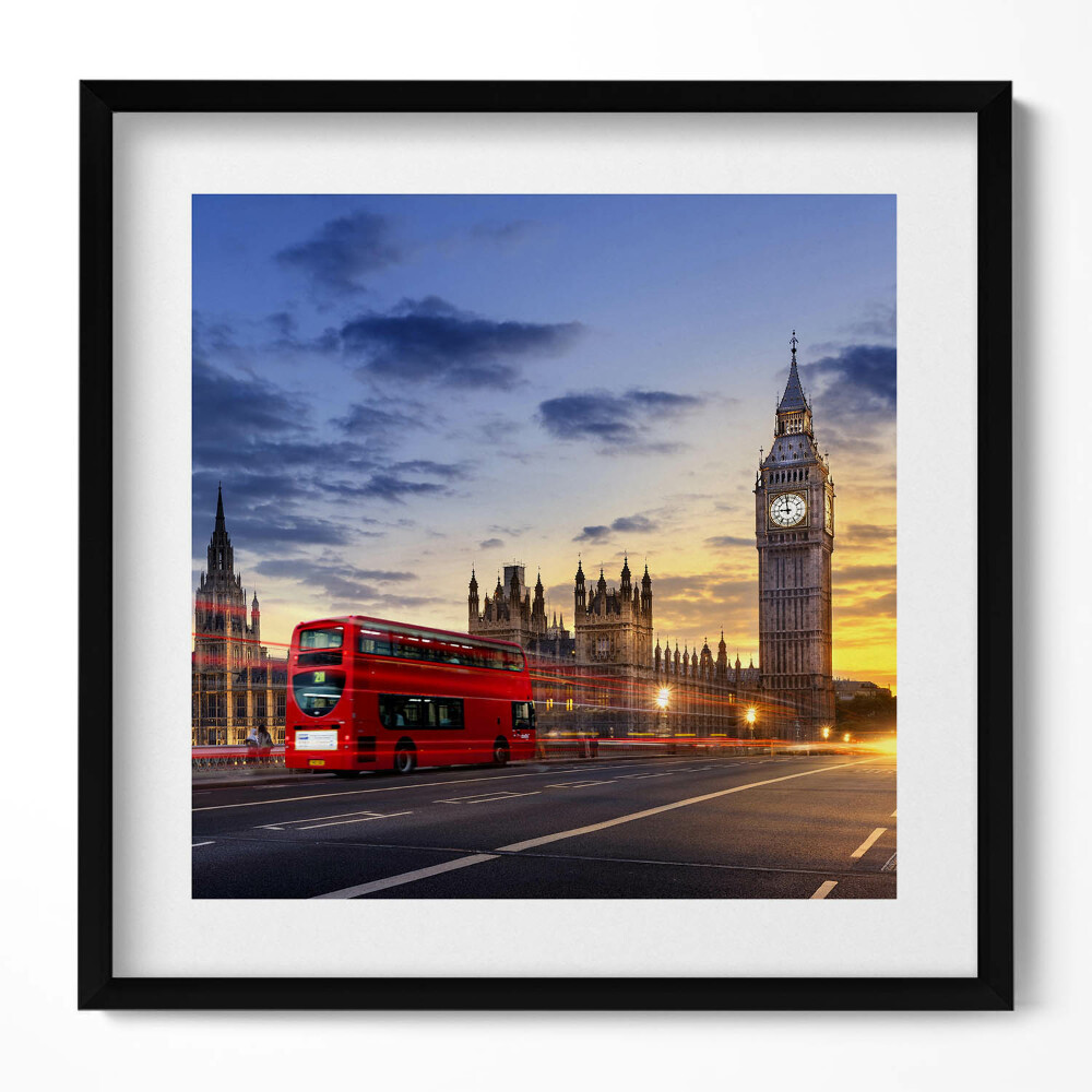 Tablou rama unic Autobuz roșu în Londra