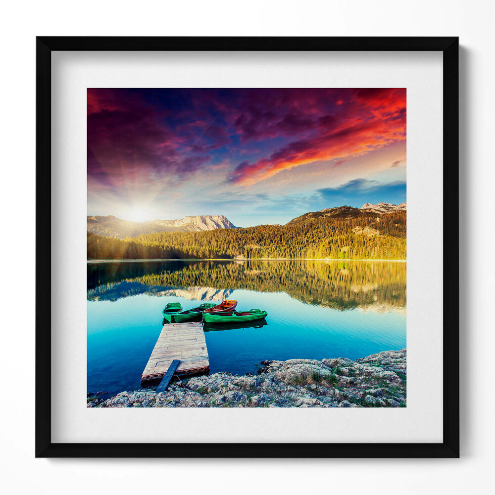 Tablou living cu rama unic Peisaj fluvial