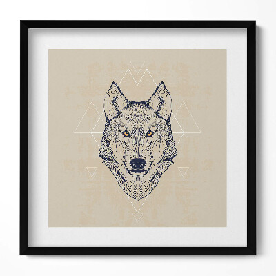 Tablou living cu rama unic Cap de lup