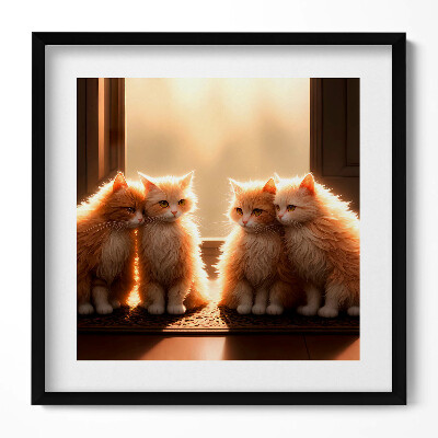 Tablou living cu rama unic Pisicuțe dulci