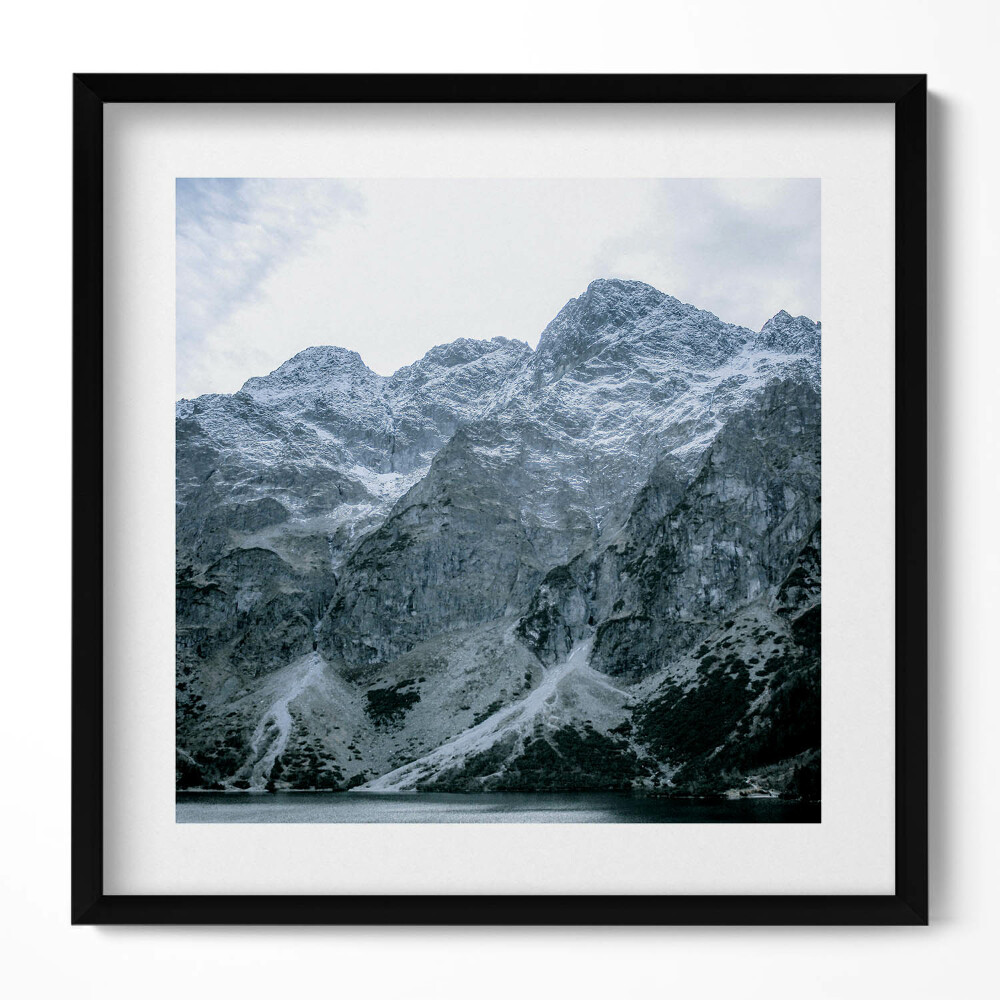 Tablou living cu rama unic Morskie Oko iarna Munții Tatra