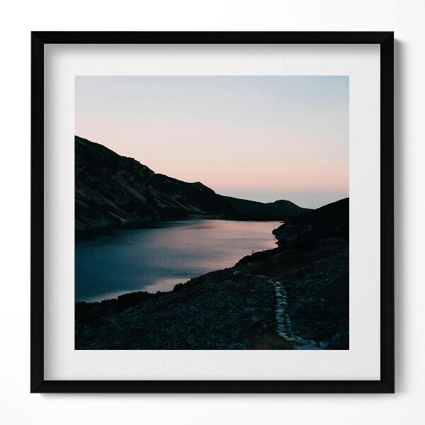 Tablou living cu rama unic Lacul și Munții Tatra