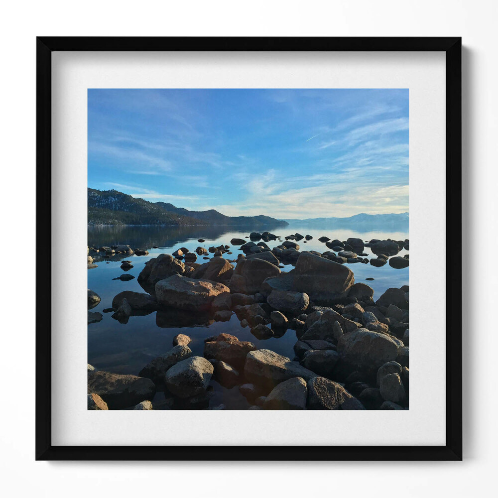 Tablou living cu rama unic Pietre sub un cer înnorat