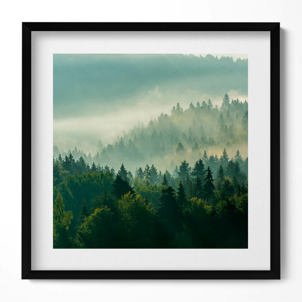 Tablou living cu rama unic Sunrise Beskids