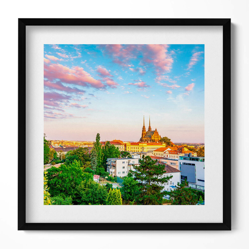 Tablou living cu rama unic Clădiri Brno Republica Cehă