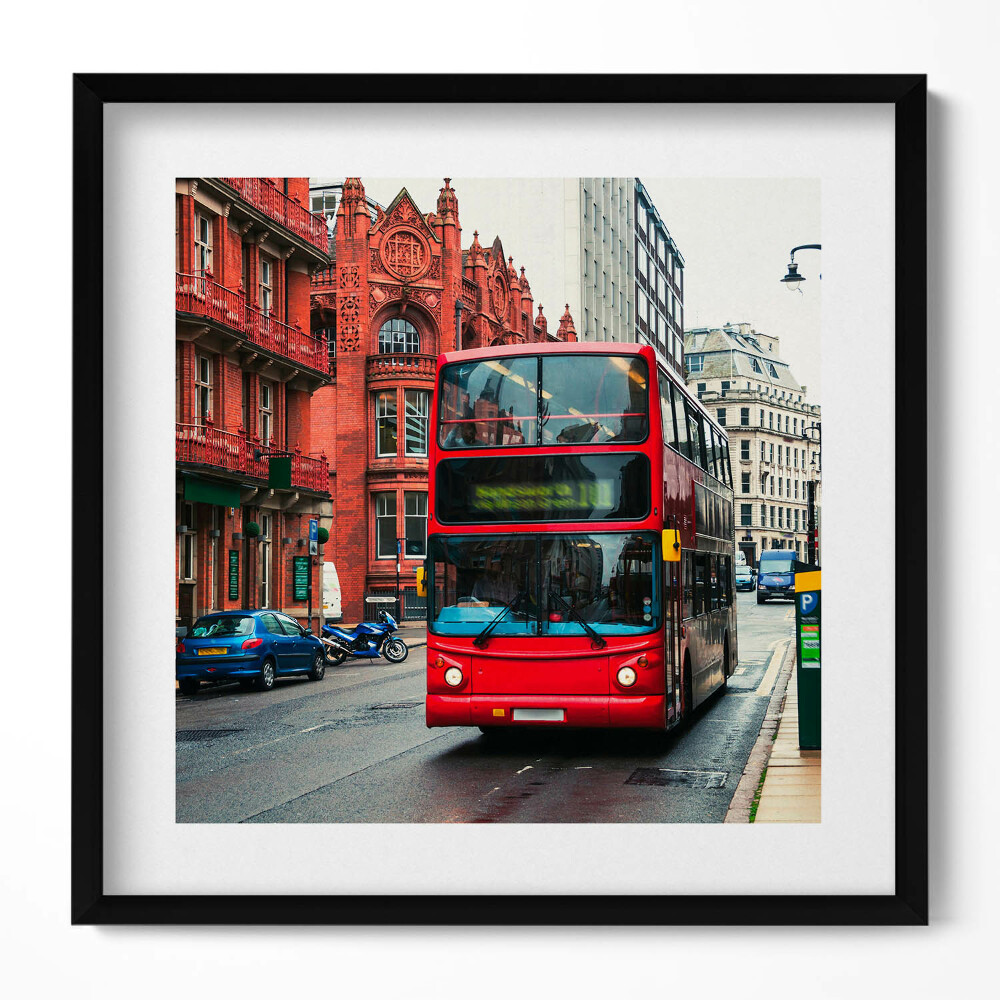 Tablou rama unic Autobuz în Birmingham, Marea Britanie