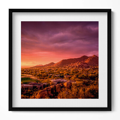 Tablou rama unic Apus de soare peste nordul Scottsdale-ului