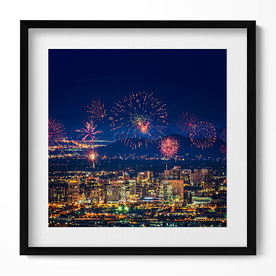 Tablou living cu rama unic Orașul Phoenix noaptea