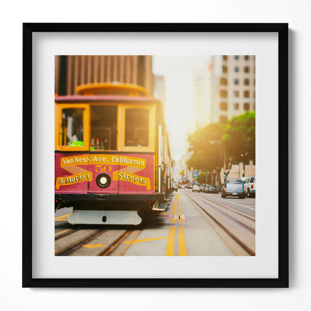 Tablou living cu rama unic Tramvaiul din San Francisco
