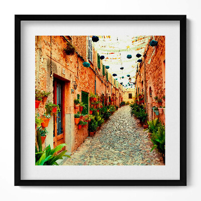 Tablou living cu rama unic O stradă din satul Valldemossa