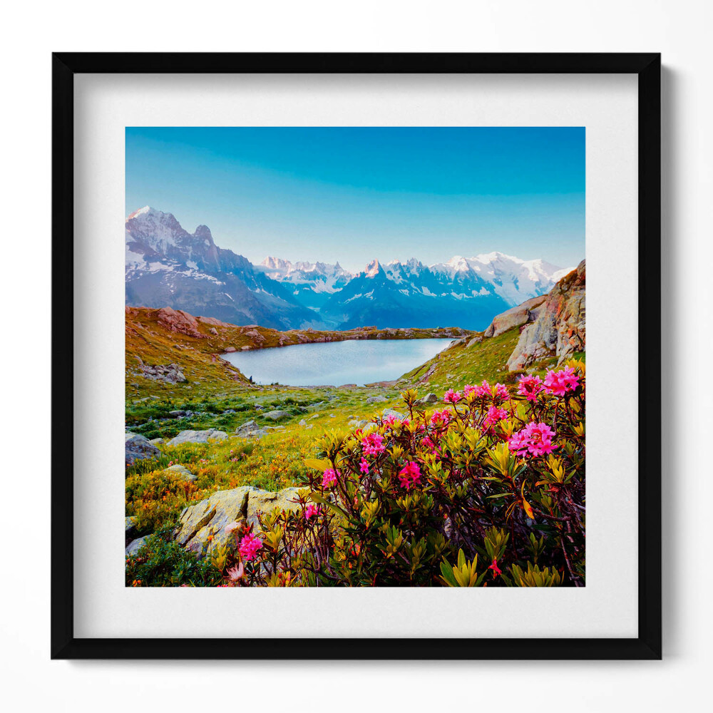 Tablou living cu rama unic Ghețarul Mont Blanc Chamonix