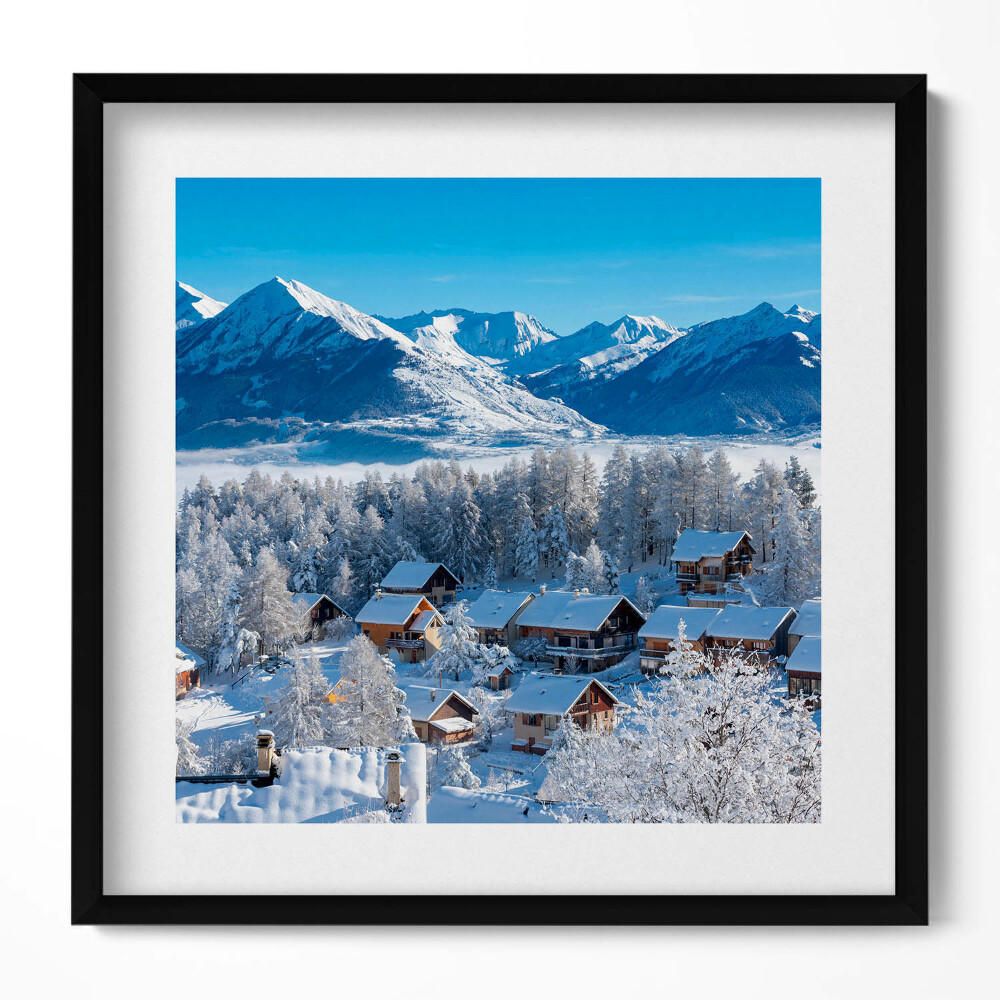 Tablou living cu rama unic Zăpadă în Alpi