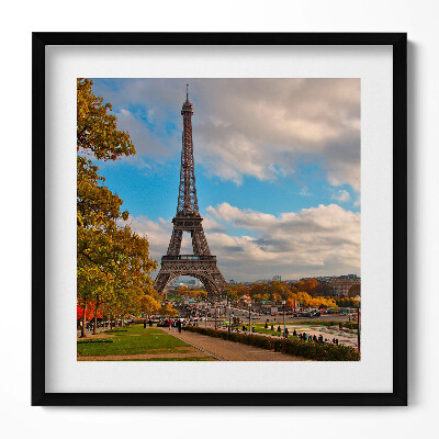 Tablou living cu rama unic Toamna în Franța Turnul Eiffel