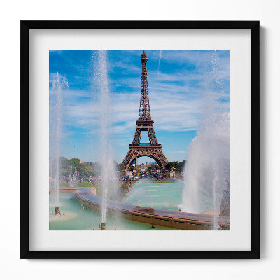 Tablou rama unic Fântână Turnul Eiffel Paris