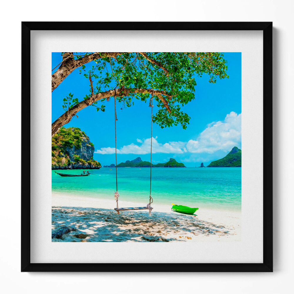 Tablou living cu rama unic Insula Însorită din Thailanda