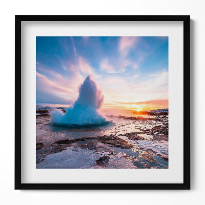 Tablou rama unic Gheizerul de pe insula Islanda