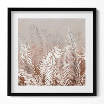 Tablou living cu rama unic Plante cu frunze Boho