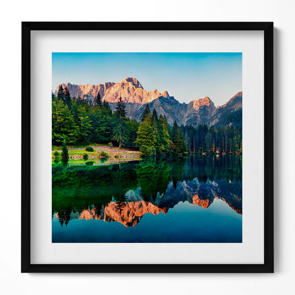 Tablou living cu rama unic Peisaj lacustru