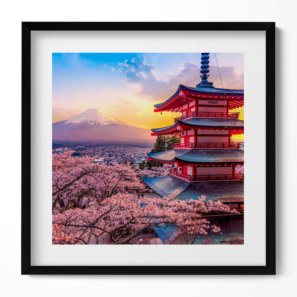 Tablou living cu rama unic Construcție japoneză