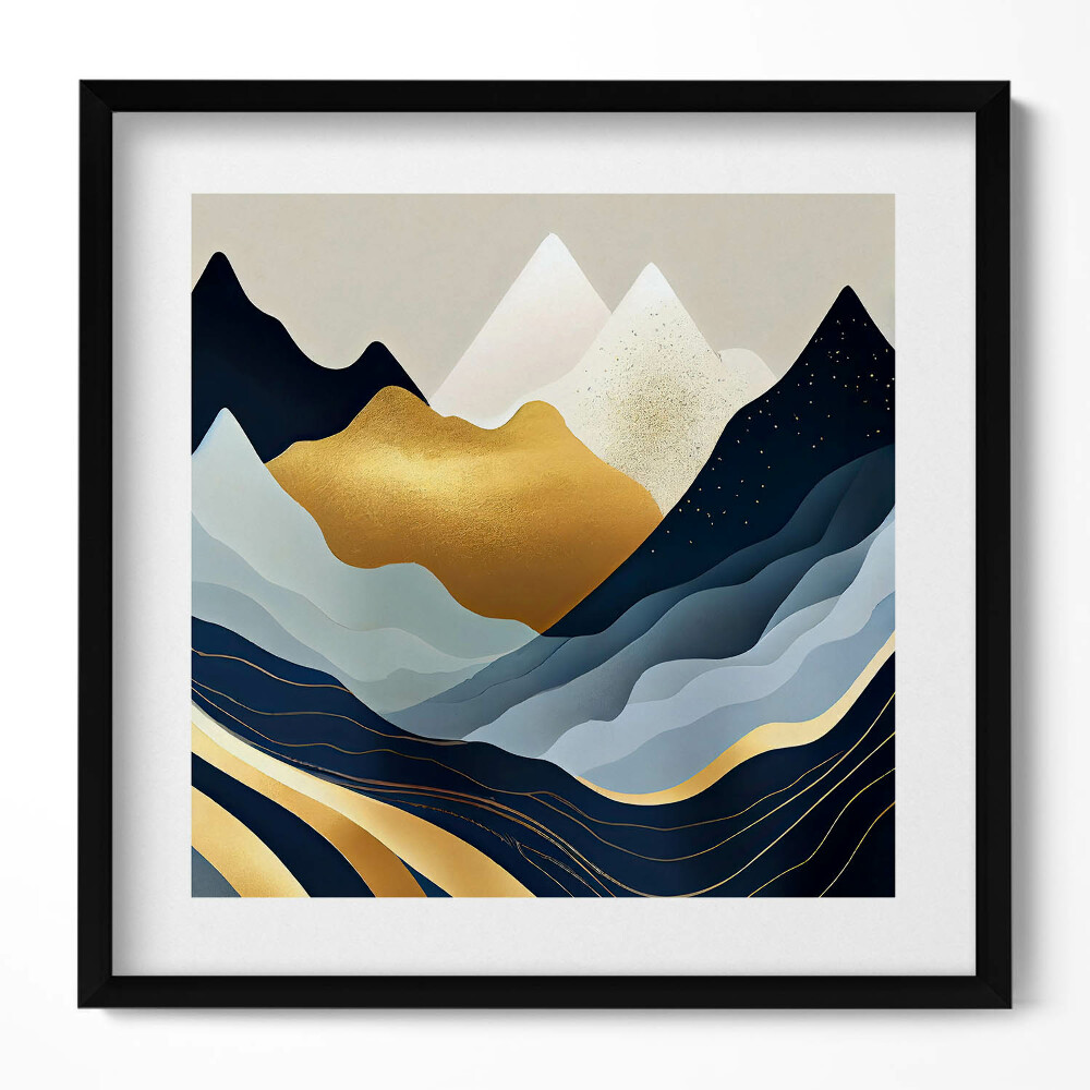 Tablou rama unic Munți abstracti