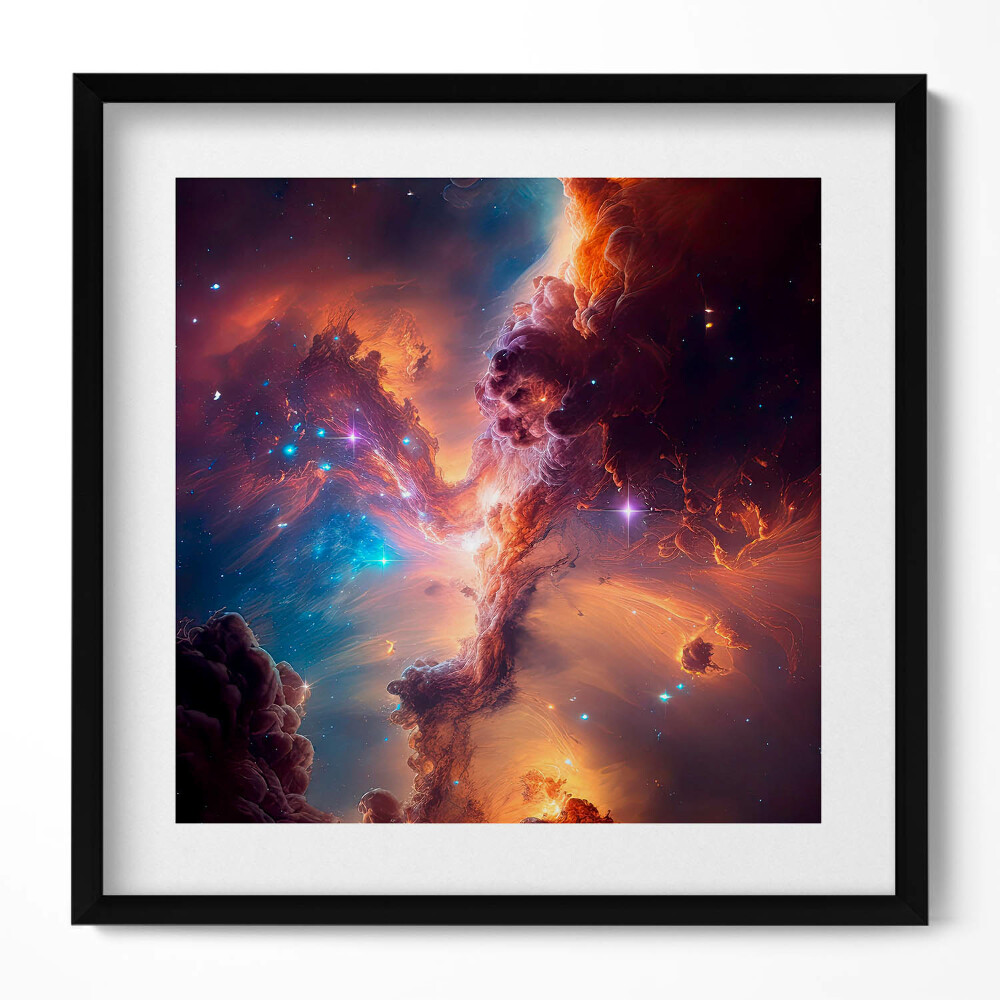 Tablou living cu rama unic Stelele lumii spațiu