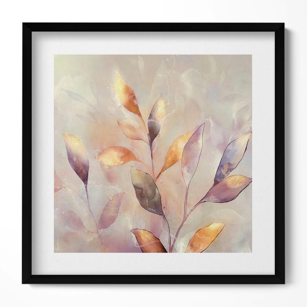 Tablou rama unic Frunze boho pictate