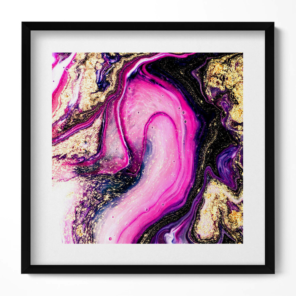 Tablou living cu rama unic Rezumat de marmură cu aur