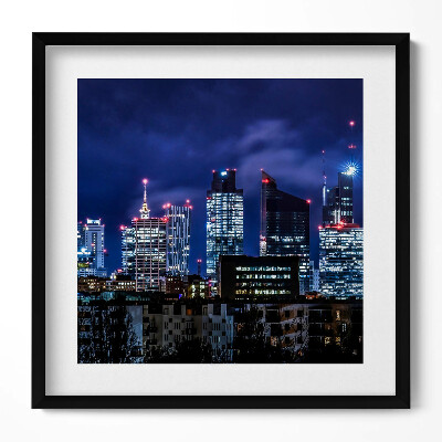 Tablou living cu rama unic Clădirile orașului noaptea