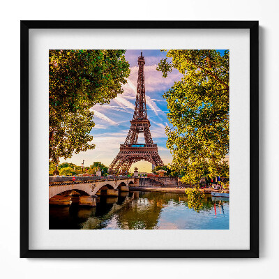 Tablou rama unic Turnul Eiffel printre copaci