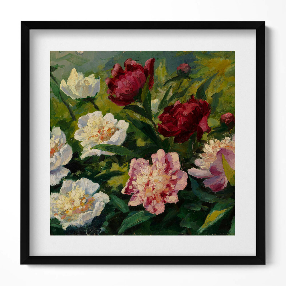 Tablou living cu rama unic Flori frumoase pictate