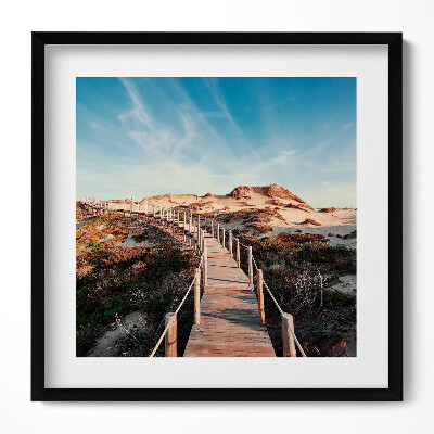 Tablou rama unic Peisaj de vară și drum de lemn