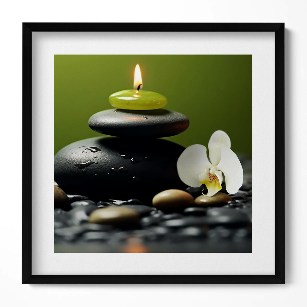 Tablou rama unic Relaxare Zen în natură și pietre