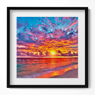 Tablou rama unic Apus de soare peste mare