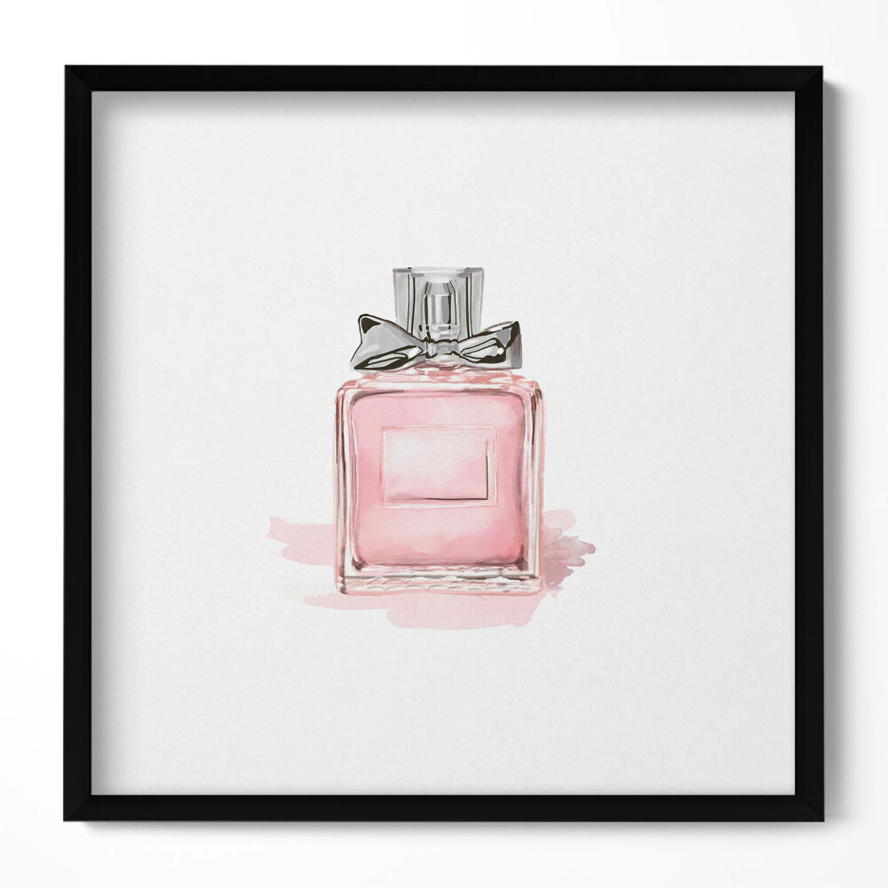 Tablou rama unic Parfum roz cu fundă